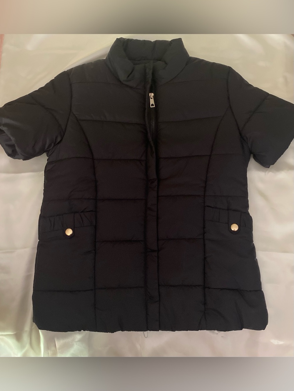 SALE! Black Puffer w/Rare 3/4 Sleeves - Jacket - LIKE NEW